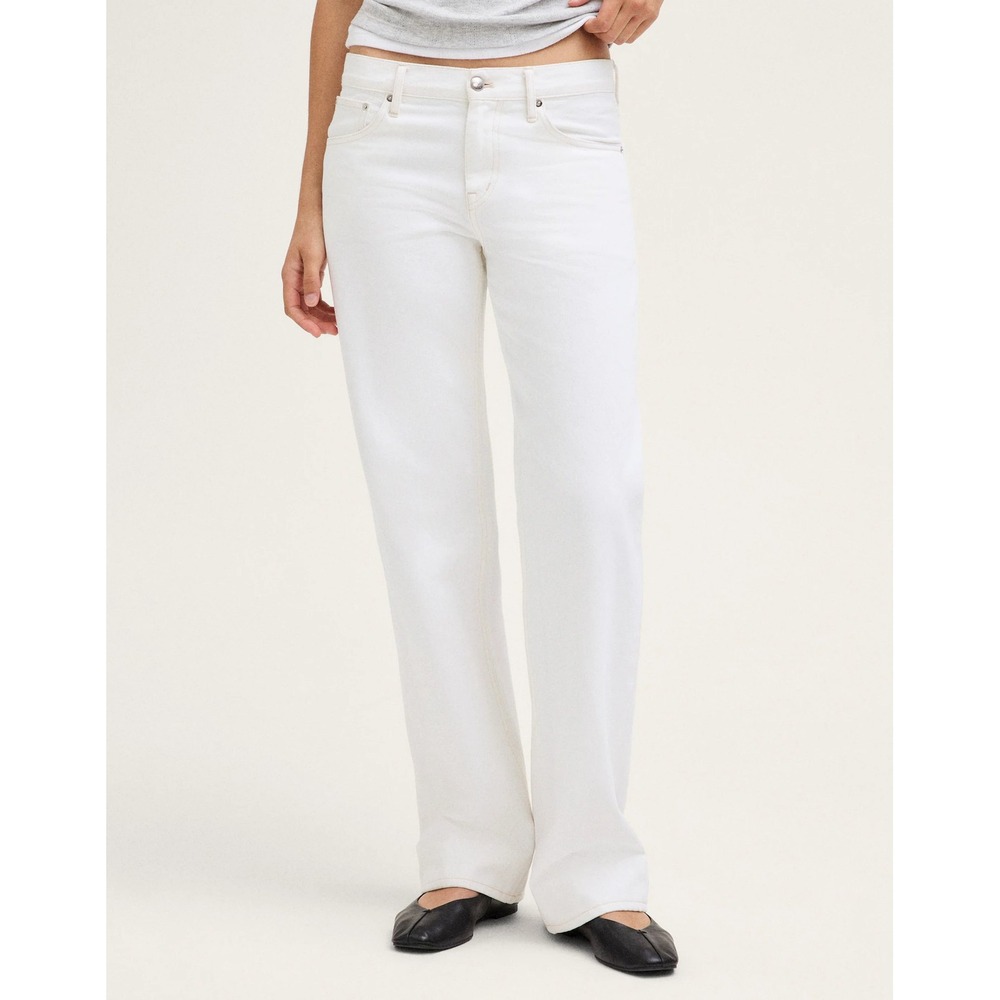 Madewell The Low-Rise Loose Jean Tile White Size 25 NWT